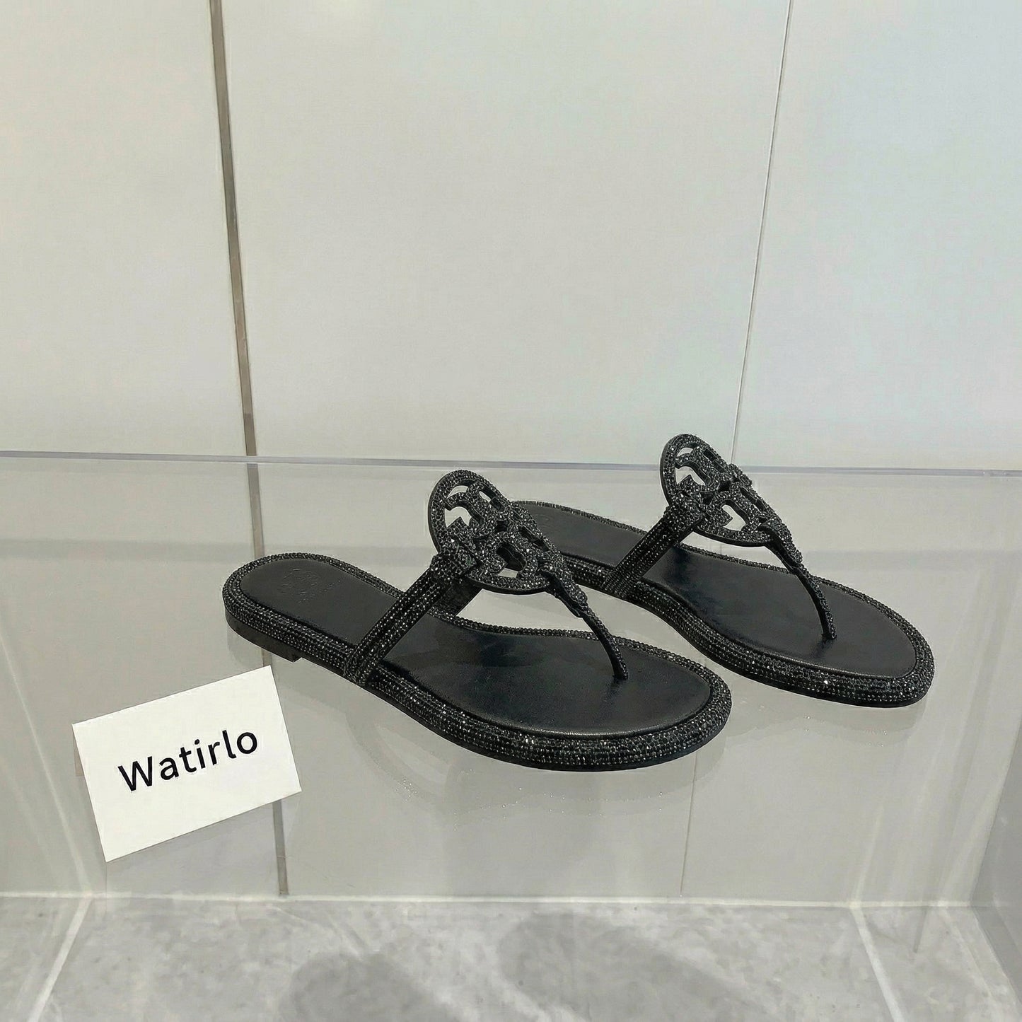 TB Miller Sparkly Embellished Slides
