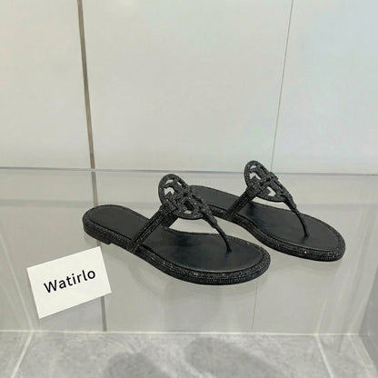 TB Miller Sparkly Embellished Slides