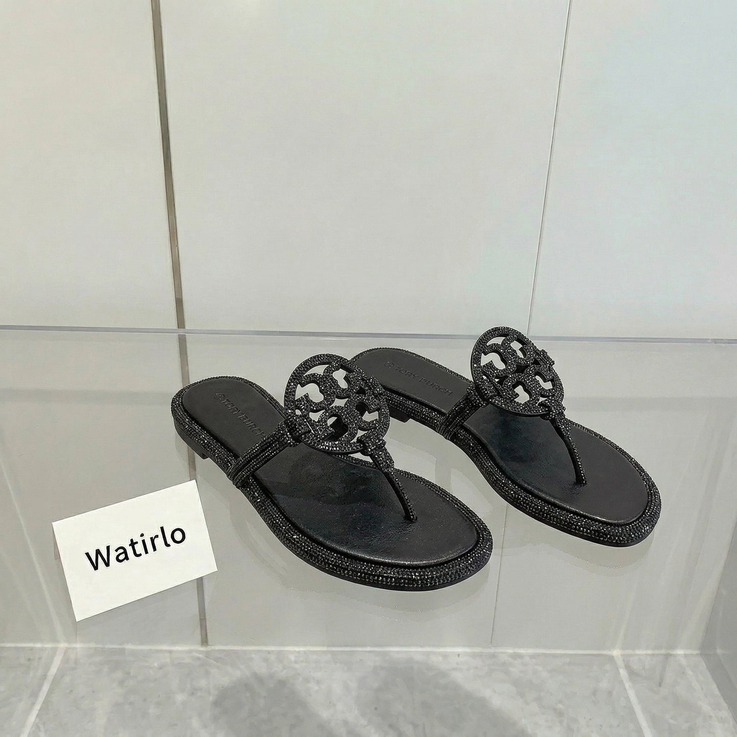 TB Miller Sparkly Embellished Slides