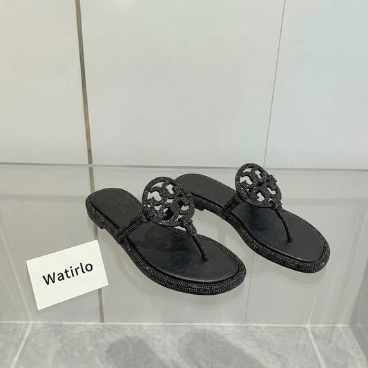 TB Miller Sparkly Embellished Slides