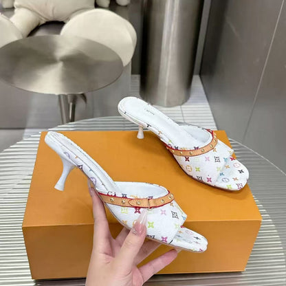 L-V Viral Kitten Heels (With Logo)