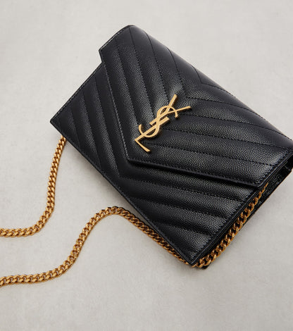 Y-SL Envelope Cassandre Bag With Chain